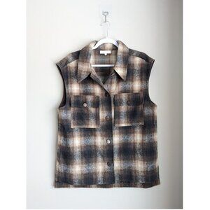 Melloday Plaid Shacket Vest
